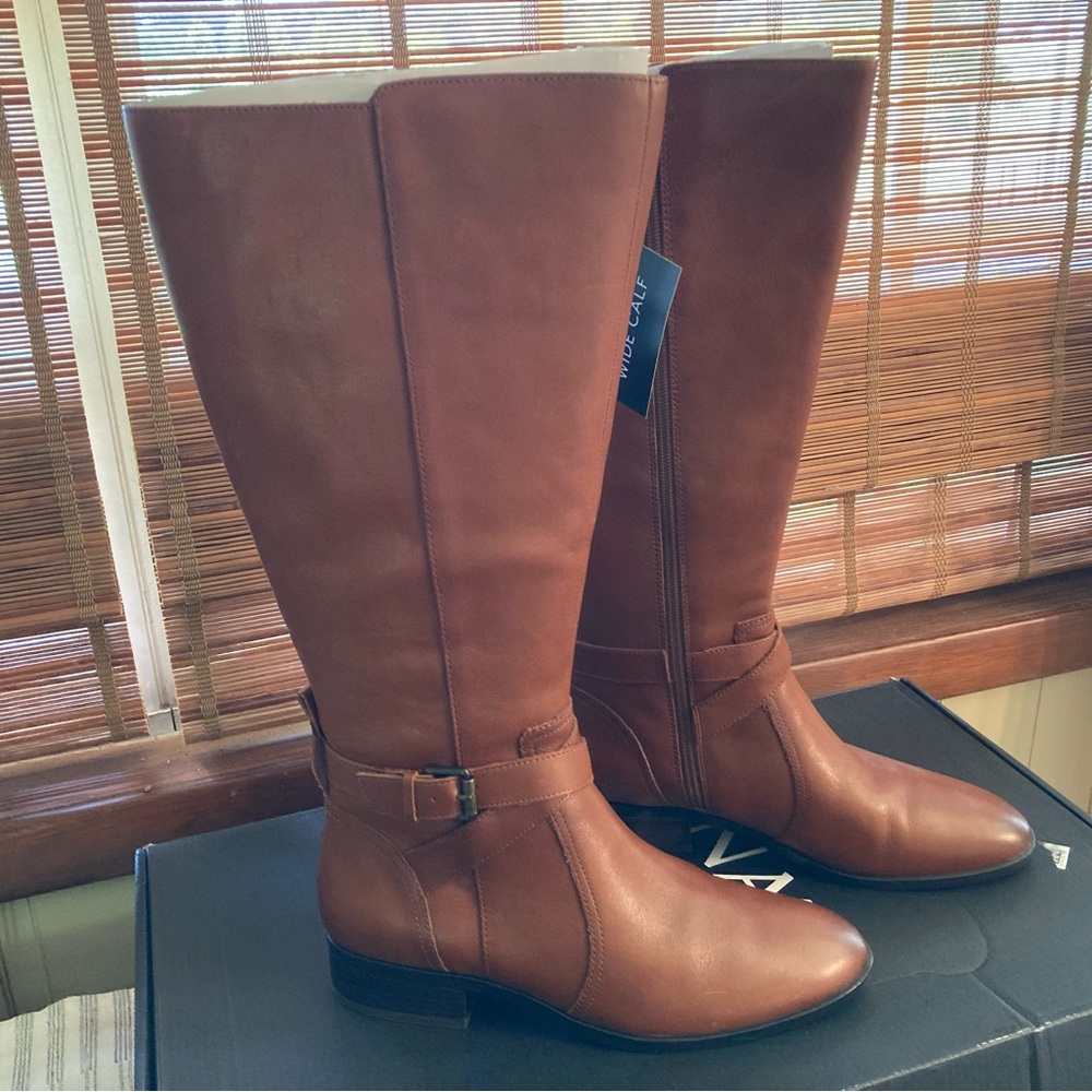 Naturalizer Rena Brown Riding Boots wide calf